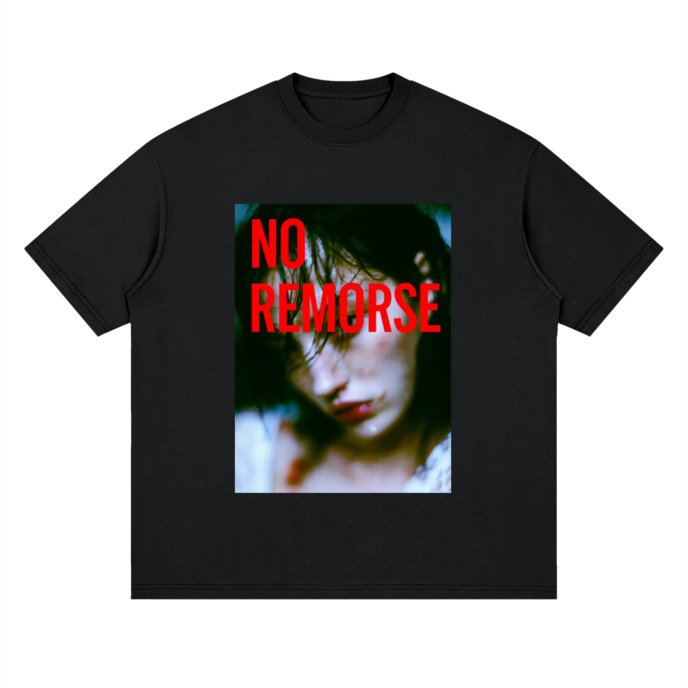 NO REMORSE — black, front, product view